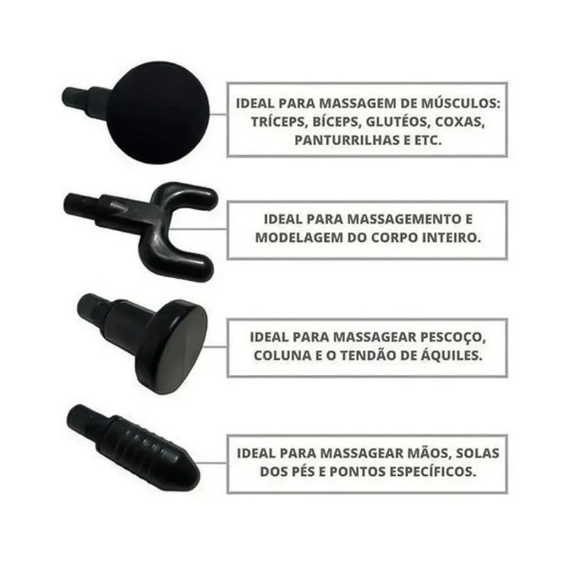 Pistola Massageadora ProRelax – Alívio Instantâneo Para o Corpo Todo!
