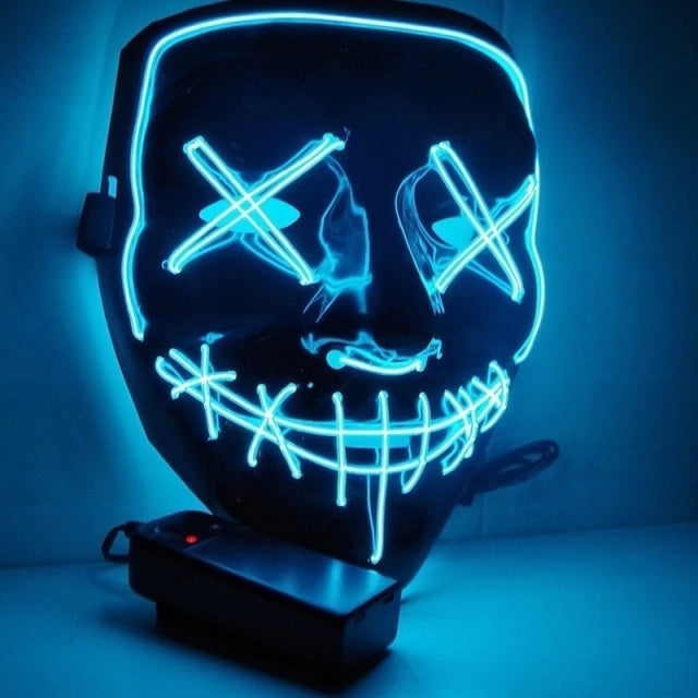 Mascara Led Neon Cosplay Fantasia