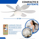 Ventilador de Teto/Parede com Lâmpada LED Integrada