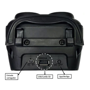 Mini Caixa De Som Bluetooth Com Radio Fm E Led