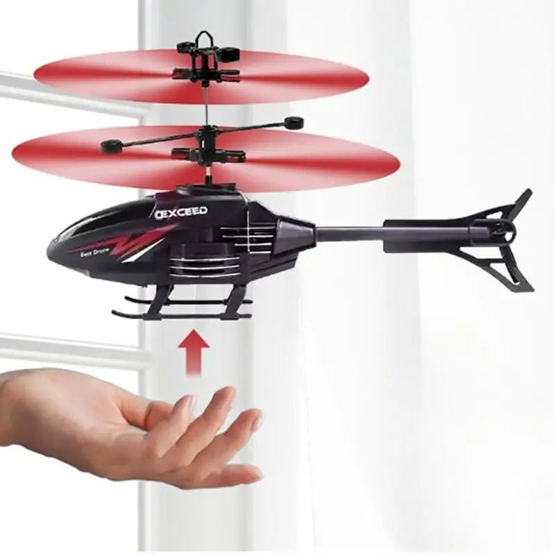 Mini Helicóptero de Brinquedo com Luz e Sensor - Aventura Aérea Inteligente!