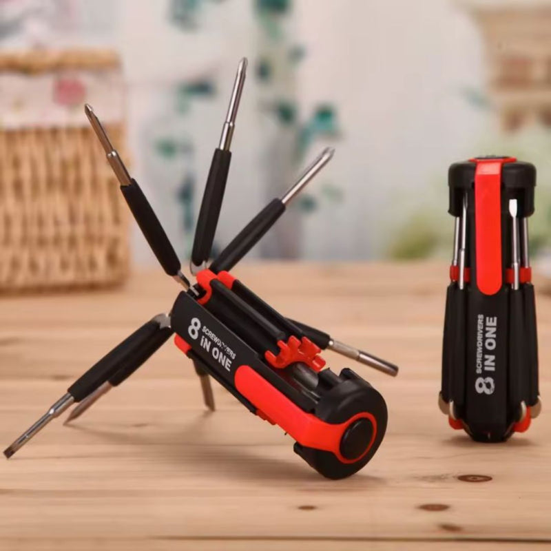 Chave de Fenda Phillips Compacta Multiuso 8 em 1 – A Ferramenta Que Cabe no Bolso e Resolve Tudo!