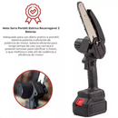 Mini Motosserra Elétrica Portátil Com Bateria Recarregável