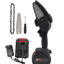 Mini Motosserra Elétrica Portátil Com Bateria Recarregável