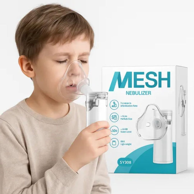 Inalador Nebulizador com 2 Máscaras de Silicone – Infantil e Adulto
