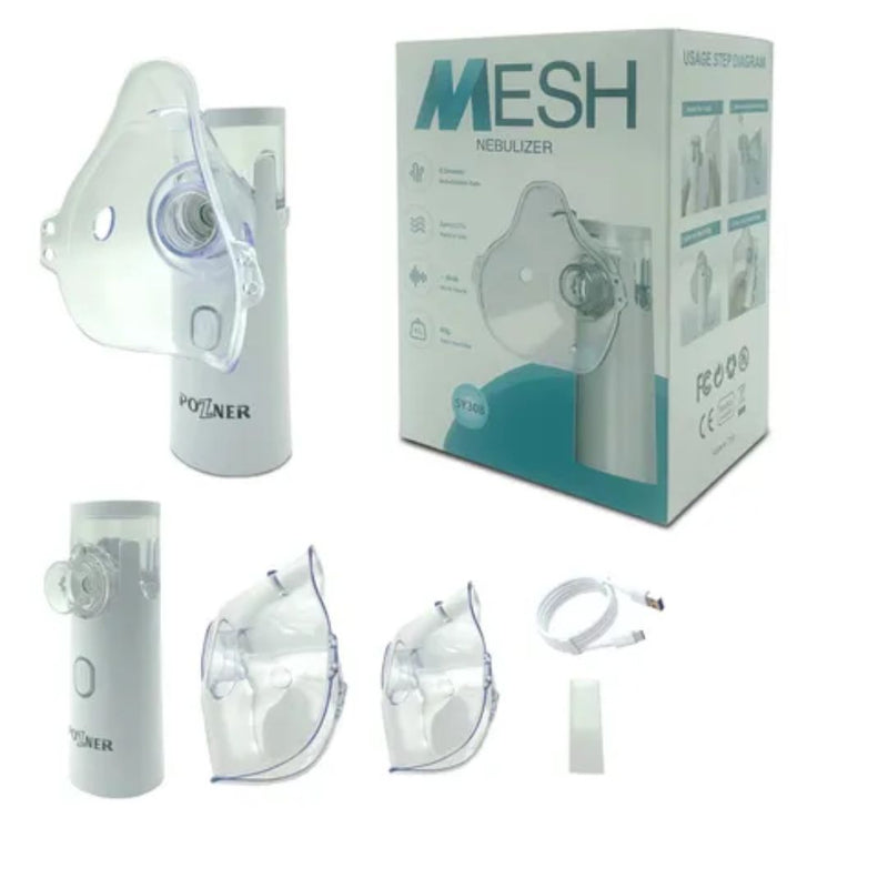 Inalador Nebulizador com 2 Máscaras de Silicone – Infantil e Adulto