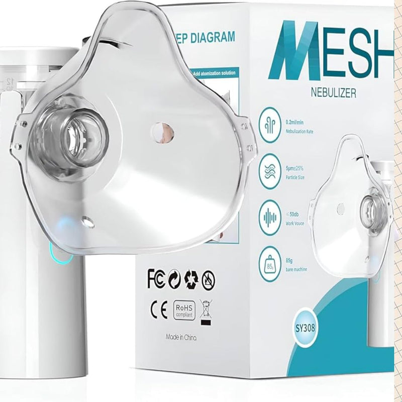 Inalador Nebulizador com 2 Máscaras de Silicone – Infantil e Adulto