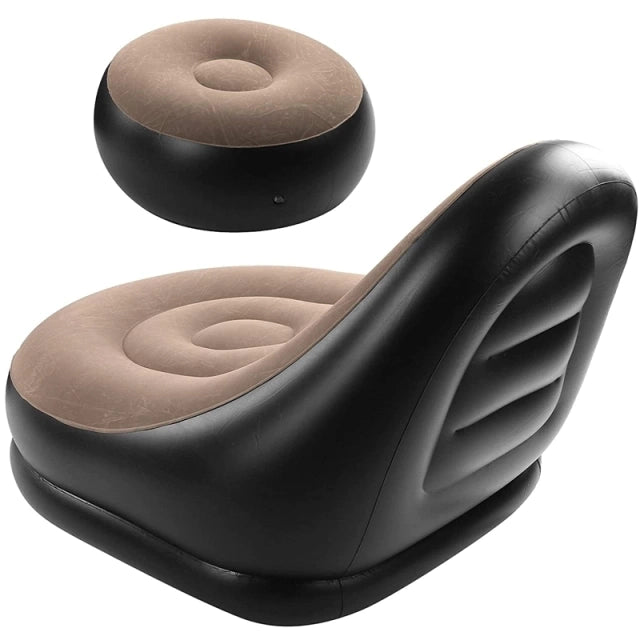 Poltrona Inflável Ultra Lounge Com Puff [Premium]