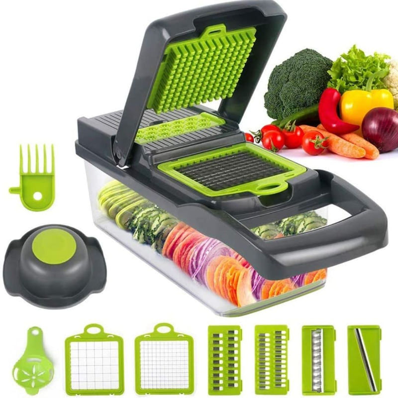 Cortador Nicer 13 em 1 – Sua Cozinha Mais Rápida, Segura e Organizada!