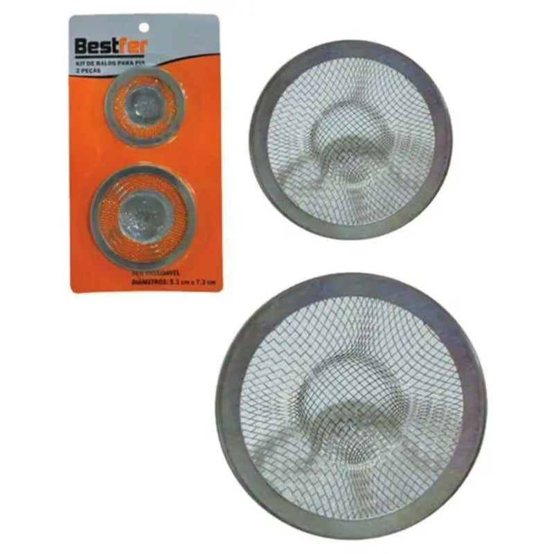 Ralos Peneira para Pia e Tanque – 2 Peças Bestfer
