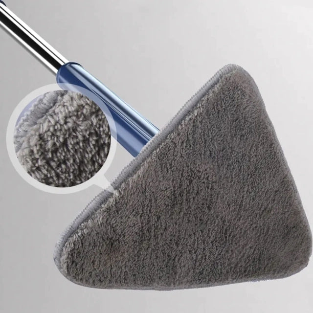 Mop De Limpeza Triângulo Ajustável Giratório 360° Esfregão Premium