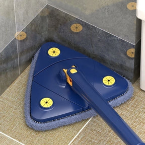 Mop De Limpeza Triângulo Ajustável Giratório 360° Esfregão Premium