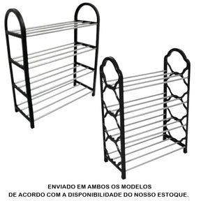 Sapateira 4 Andares Vertical Organizador Sapato Prateleira Até 8 Pares