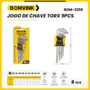 Jogo Chave Torx Torque Cromo Vanadio 9 Peças T10-t50