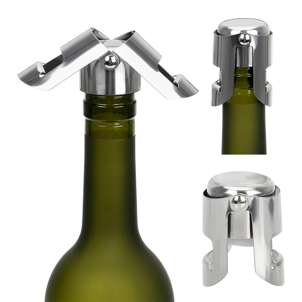 Tampa Pressão a Vácuo Rolha de Inox para Garrafa de Champagne e Vinho - Preserve o Sabor!