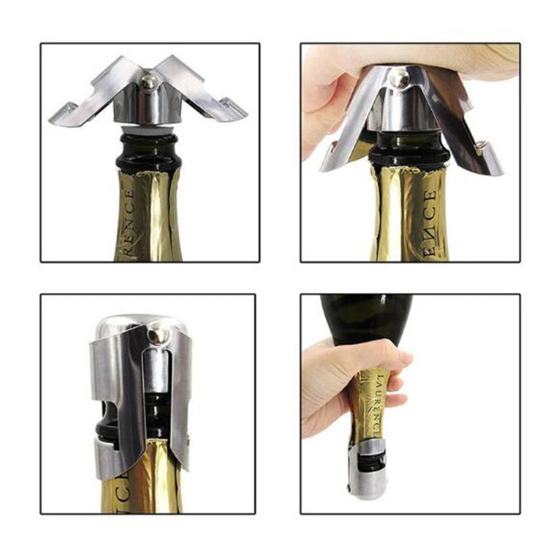 Tampa Pressão a Vácuo Rolha de Inox para Garrafa de Champagne e Vinho - Preserve o Sabor!