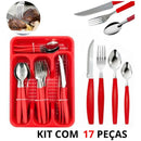 Conjunto de Talheres 17 Peças – Elegância e Praticidade à Sua Mesa!