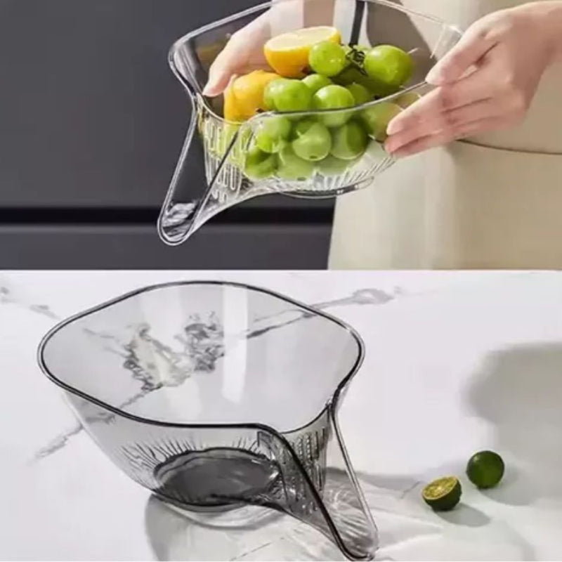 Tigela 2 em 1. Escorredor e Funil em um só produto!