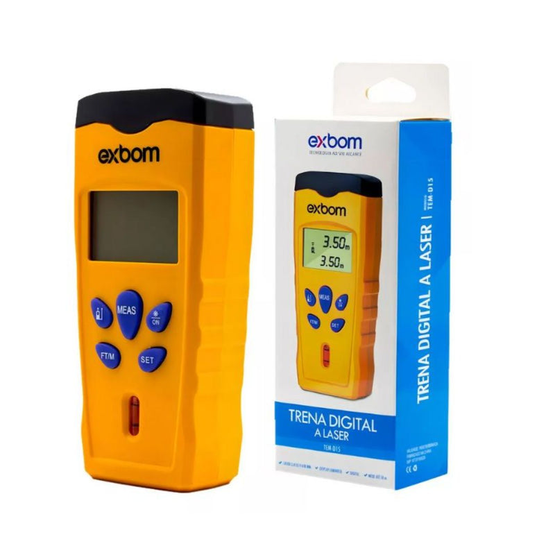 Trena Digital de Alta Precisão com Nível Bolha 18M - Laser