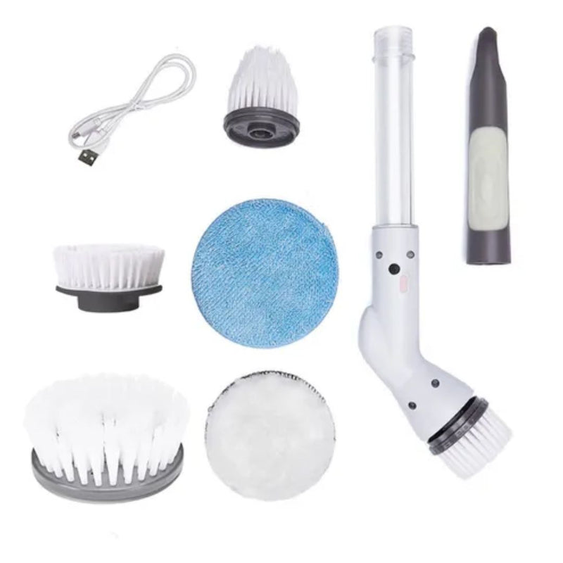 Esfregão Elétrico com Dispenser de Sabão – Limpeza Eficiente e Sem Esforço!