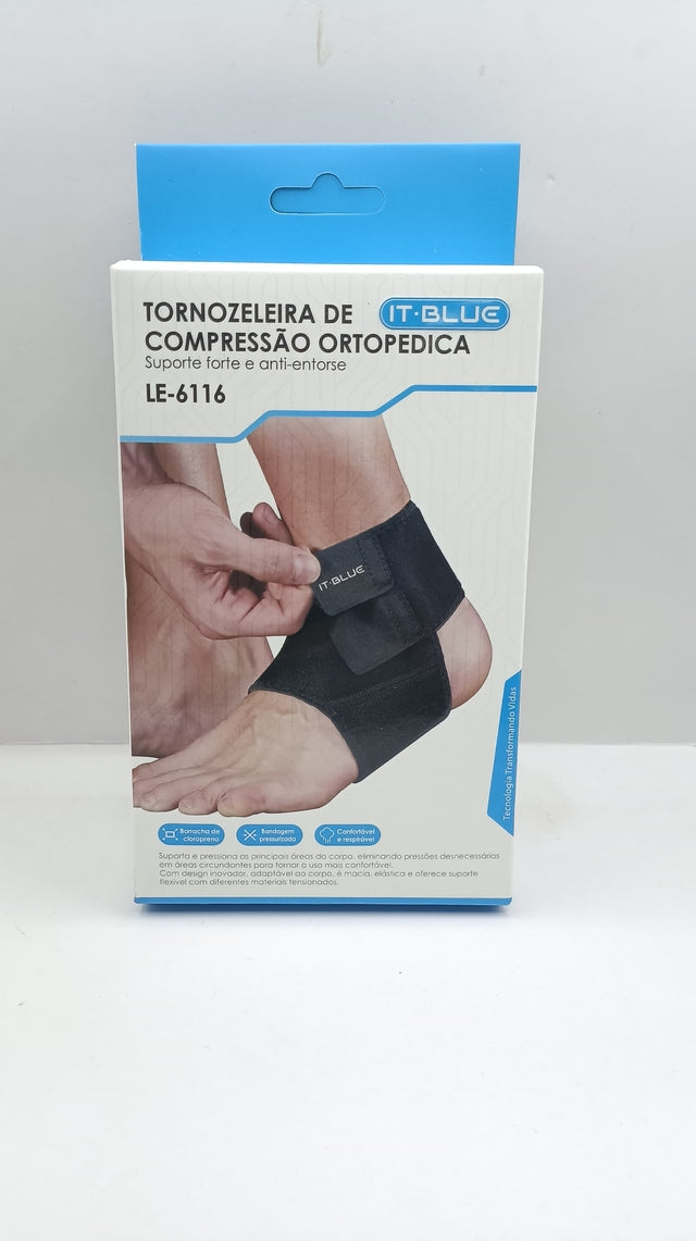 TORNOZELEIRA DE COMPRESSAO ORTOPEDICA LE-6116